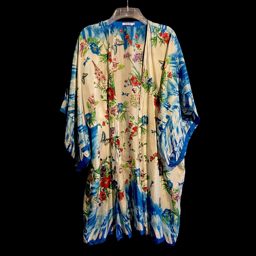 Johnny Was Floral Silk Kimono